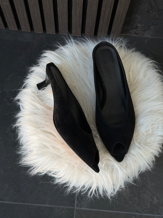Мюлі з Італійської замши ATOMIO LARDINI чорного кольору